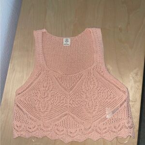 Urban Outfitters Peach Knit Crop Top